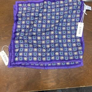 Eton Blue and Purple Floral Pocket Square